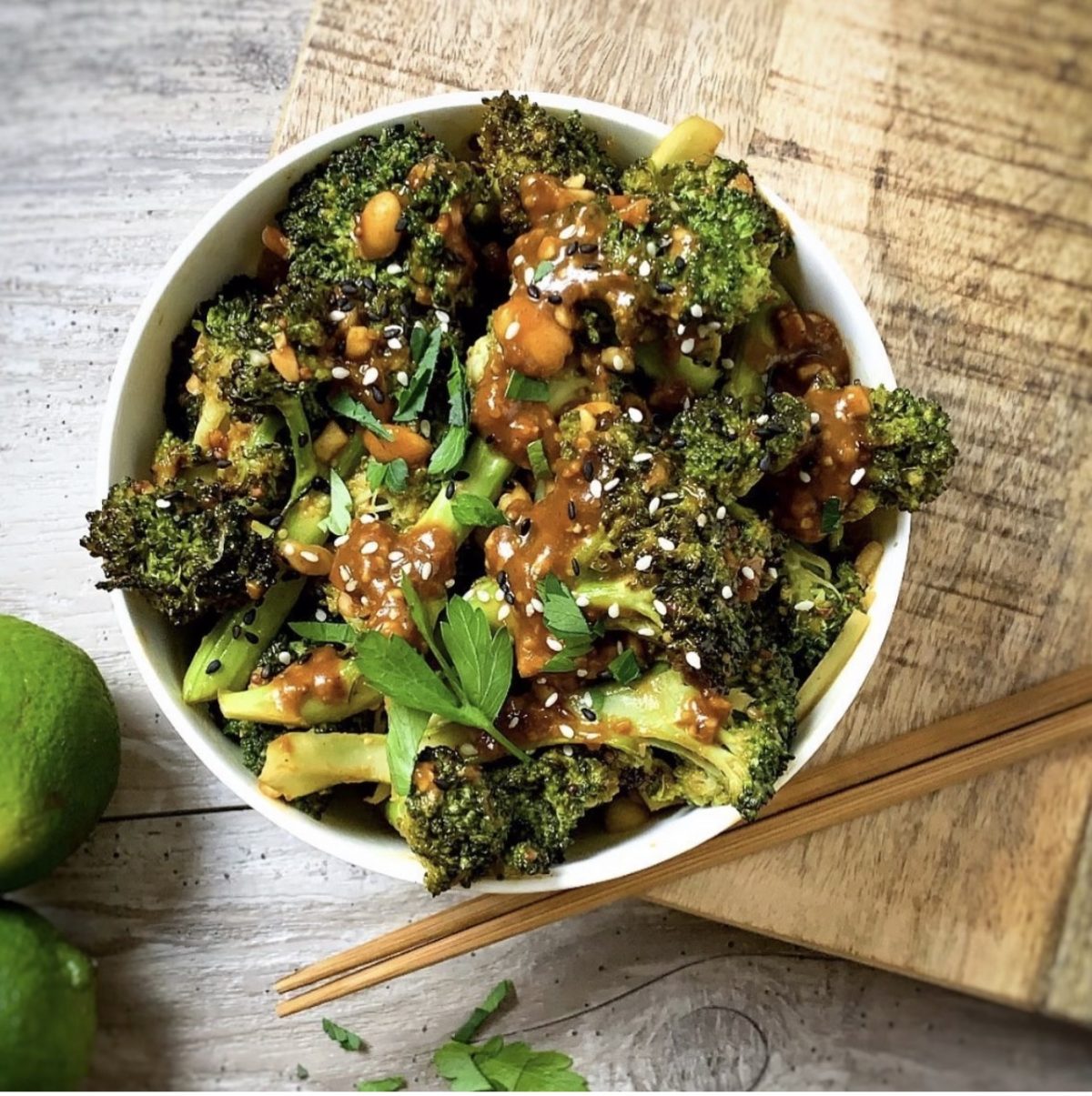 Broccoli In Spicy Peanut Sauce - Plantcrazii